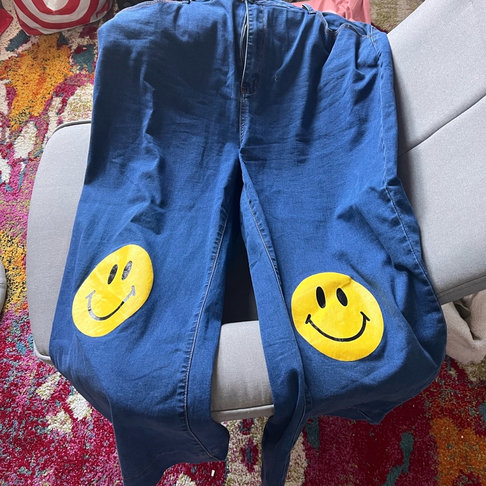 Super Cute Smiley Face Jeans